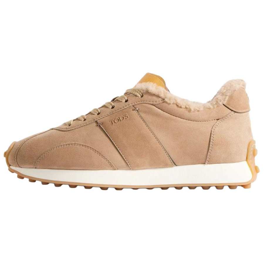 TOD'S Sportivo Active Suede Low top Casual Shoes Women's Beige