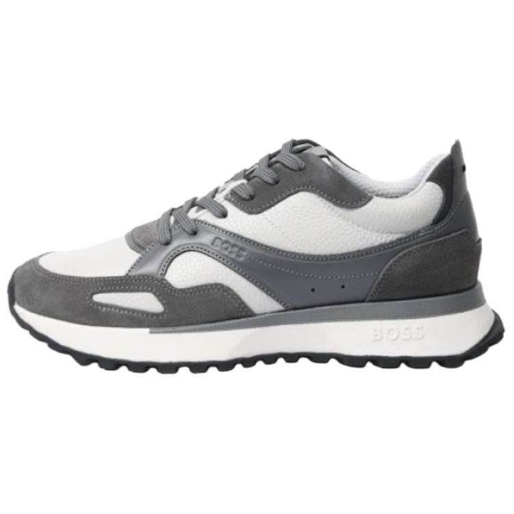 HUGO BOSS Cow Leather Low top Casual Shoes Men's Gray