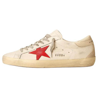Golden Goose Super Star Cow Leather Low top Skateboard Shoes Men's White