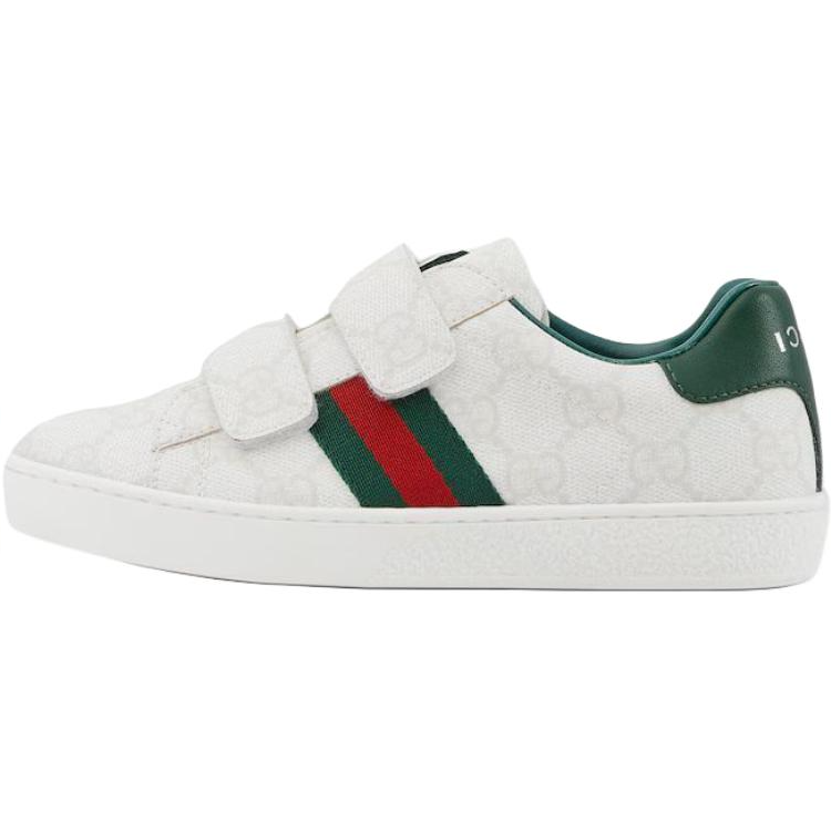 GUCCI ACE Leather Low top Kids' Skateboarding Shoes 2.3cm White Kids'