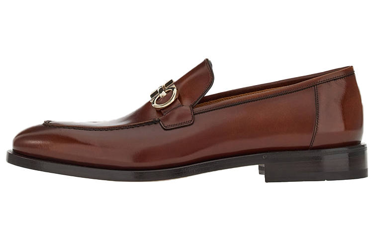 Ferragamo FERRAGAMO Gancini-plaque Leather Loafers