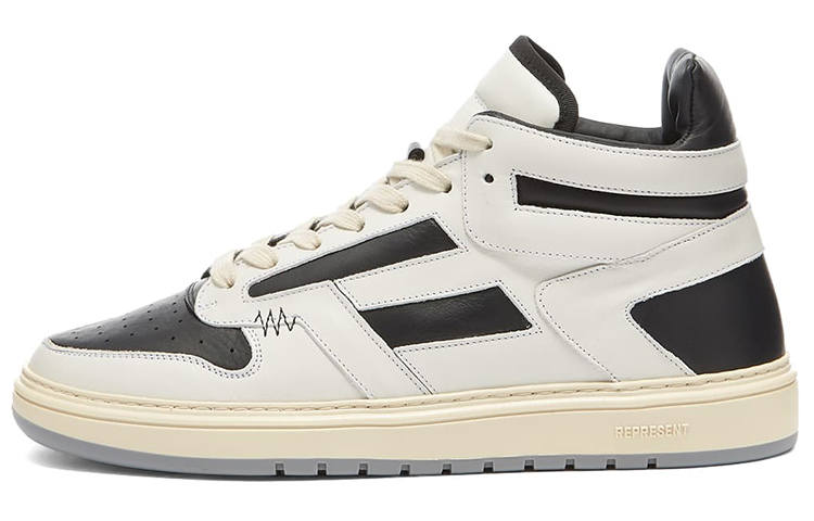 REPRESENT REPRESENT Reptor Hi Sneaker Stylish Skateboarding Shoes Men's White Black Patchwork