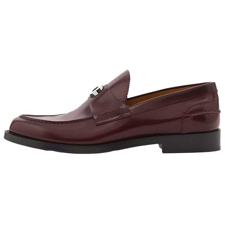 Burberry Burberry Leather Men's Casual Shoes Men's Burgundy