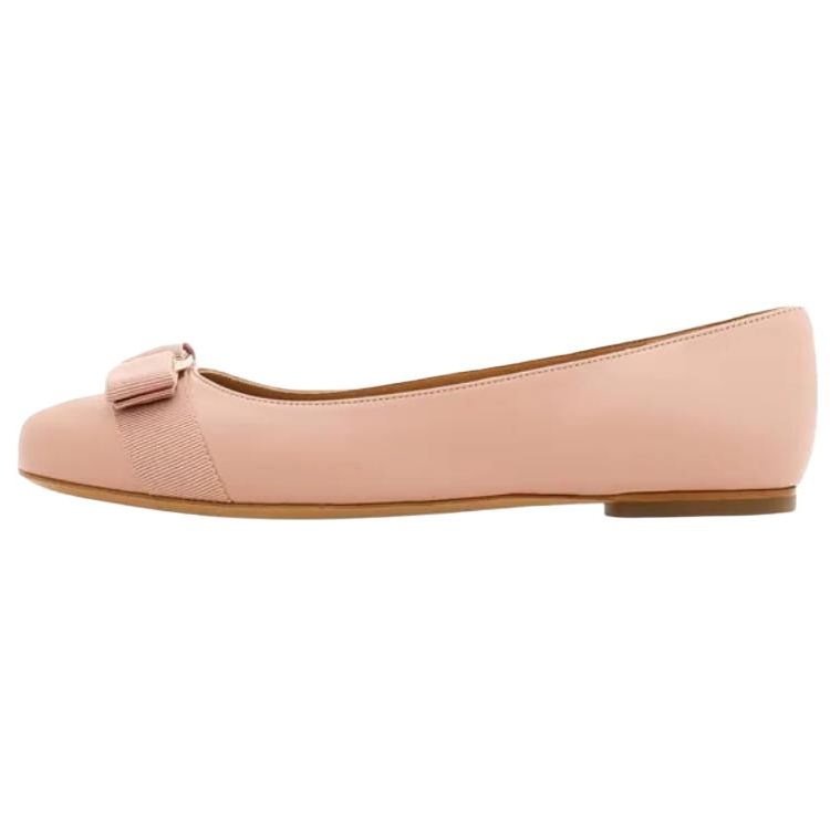FERRAGAMO Varina Leather Casual Shoes Women's Pink
