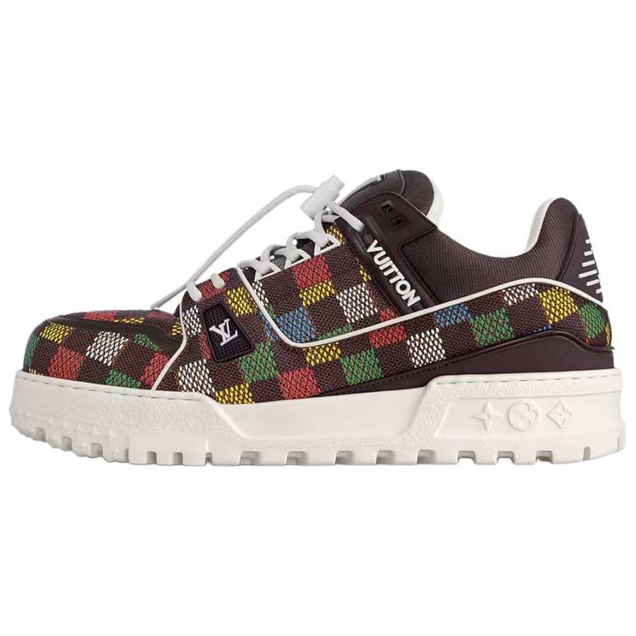 LOUIS VUITTON Trainer Maxi 2025 Spring Summer Men's Collection Low top Skateboard Shoes Men's Black