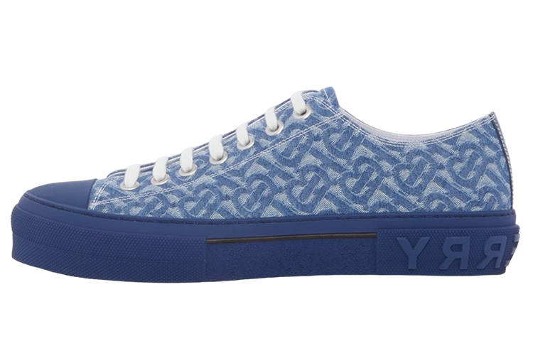 Burberry Low top Skateboard Shoes Men's Denim Blue