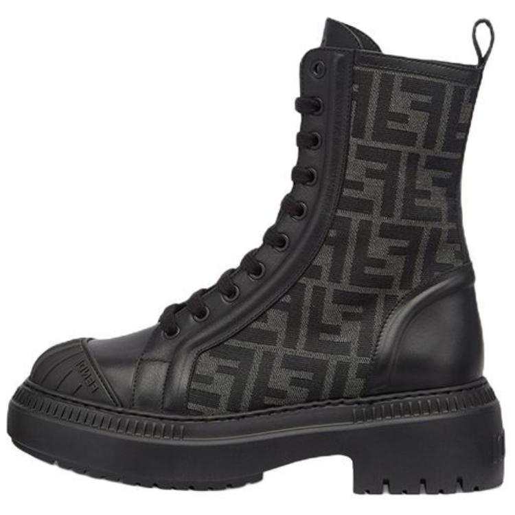 FENDI Women's FF Motif Domino Biker Boot 'Black'
