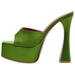 AMINA MUADDI Slide Slippers 14cm Women's Green