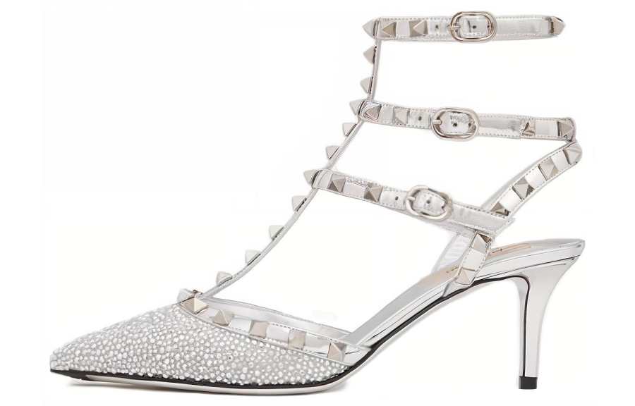 Valentino Valentino Garavani Rockstud Ankle Strap Pumps