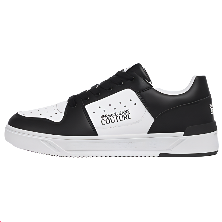 VERSACE JEANS COUTURE Low top Skateboard Shoes Men's Black White
