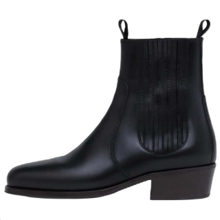 Lemaire Vestiaire Leather Short Chelsea Boots 4.5cm Men's Black