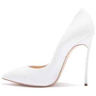 Casadei Leather Slim Heel High Heels 11.5cm Women's White