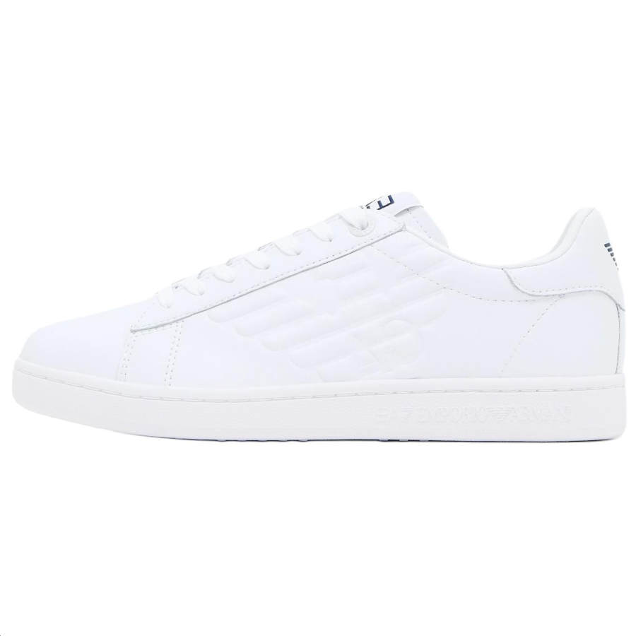 EMPORIO ARMANI EA7 Classic CC Cow Leather Low top Skateboard Shoes Unisex White