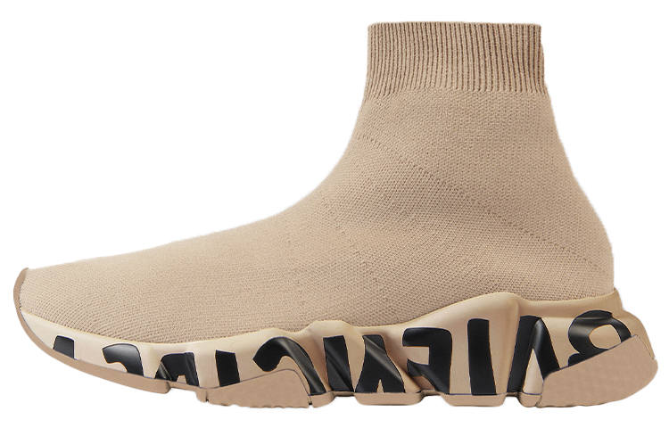 Balenciaga Speed Graffiti Beige Black Women's