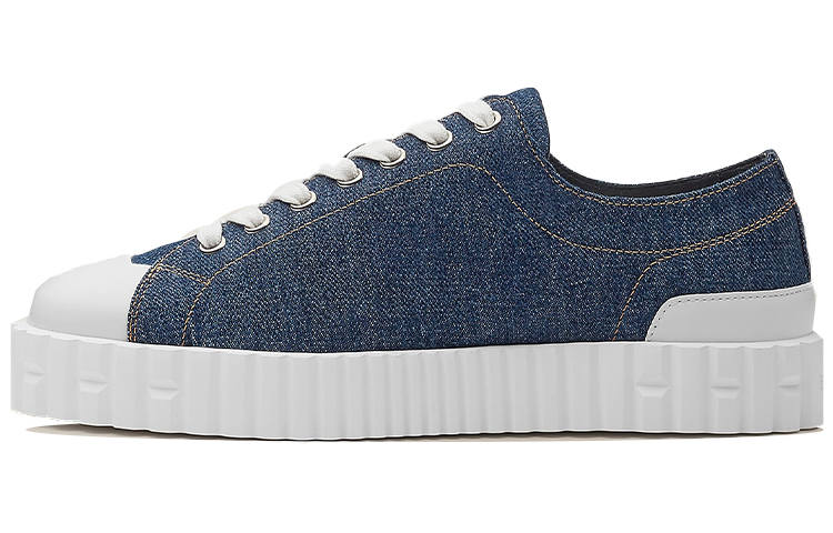 HERMES Cross Casual Low top Stylish Skateboarding Shoes Women's Blue White