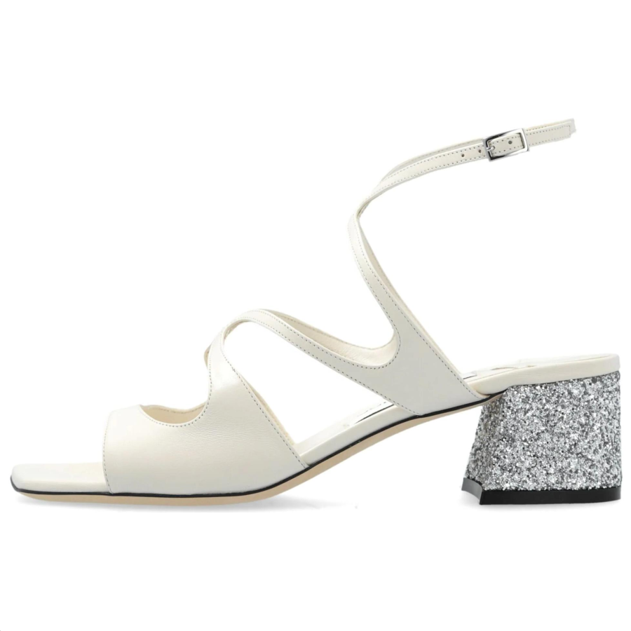 Jimmy Choo Azilia Leather One Strap Sandals 4.5cm Women's White