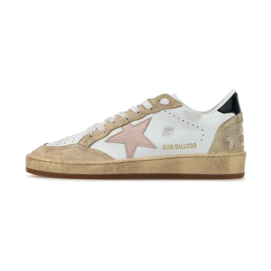 Golden Goose Ball Star Cow Leather Low top Skateboard Shoes Women's Umber