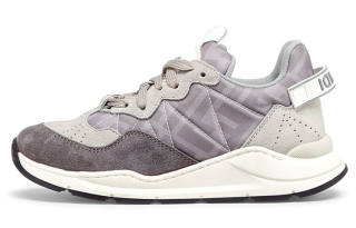 FENDI Slip Resistant Abrasion Resistant Low top Kids Lifestyle Shoes Gray Teenagers