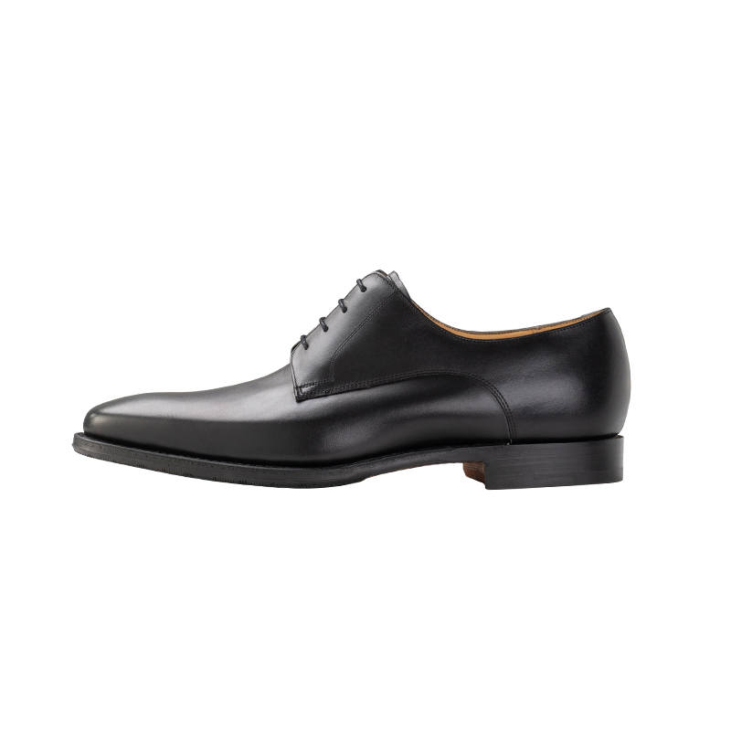 BARKER Top Grain Cow Leather Men's Casual Shoes Men's Black