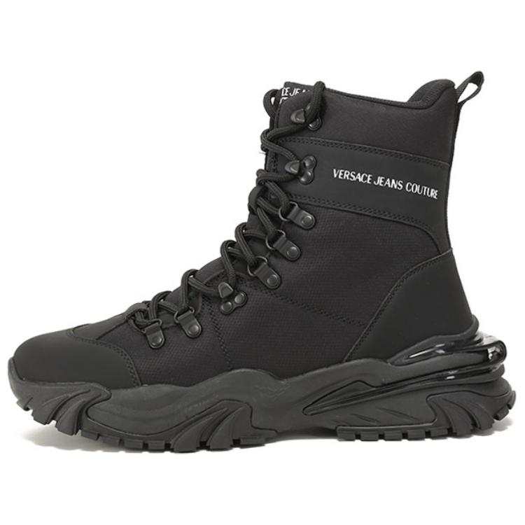 VERSACE JEANS COUTURE Fabric Ankle Boots Men's Black