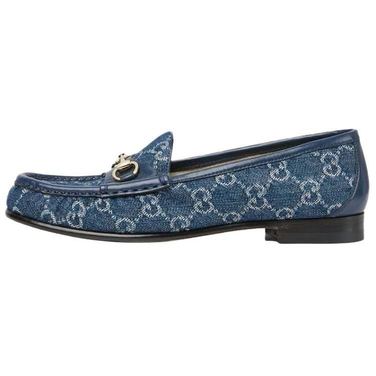 GUCCI Horsebit 1953 Denim Loafers Women's Blue