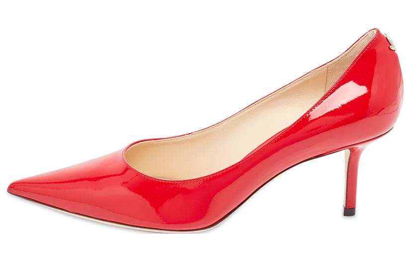 Jimmy Choo LOVE 65 Patent Leather Slim Heel High Heels 6.5cm Women's Red