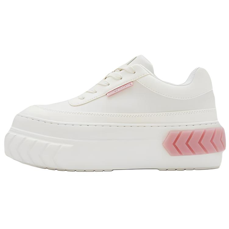 Both Synthetic Leather Low top Casual Shoes 5.5cm Women's Pink White
