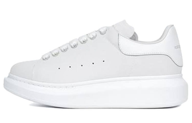 Alexander McQueen Oversized Top Grain Cow Leather Low top Stylish Skateboarding Shoes Women's White
