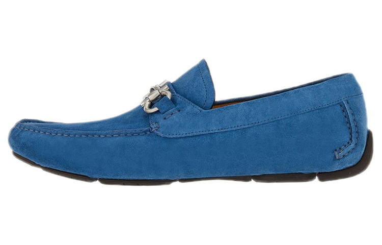 Ferragamo FERRAGAMO Gancini-plaque Suede Loafers