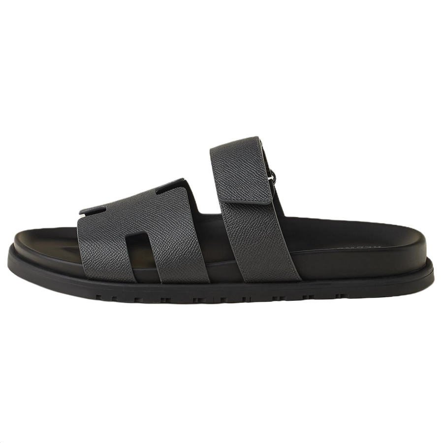 HERMES HERMES Chypre Slide Slippers Men's Storm Gray