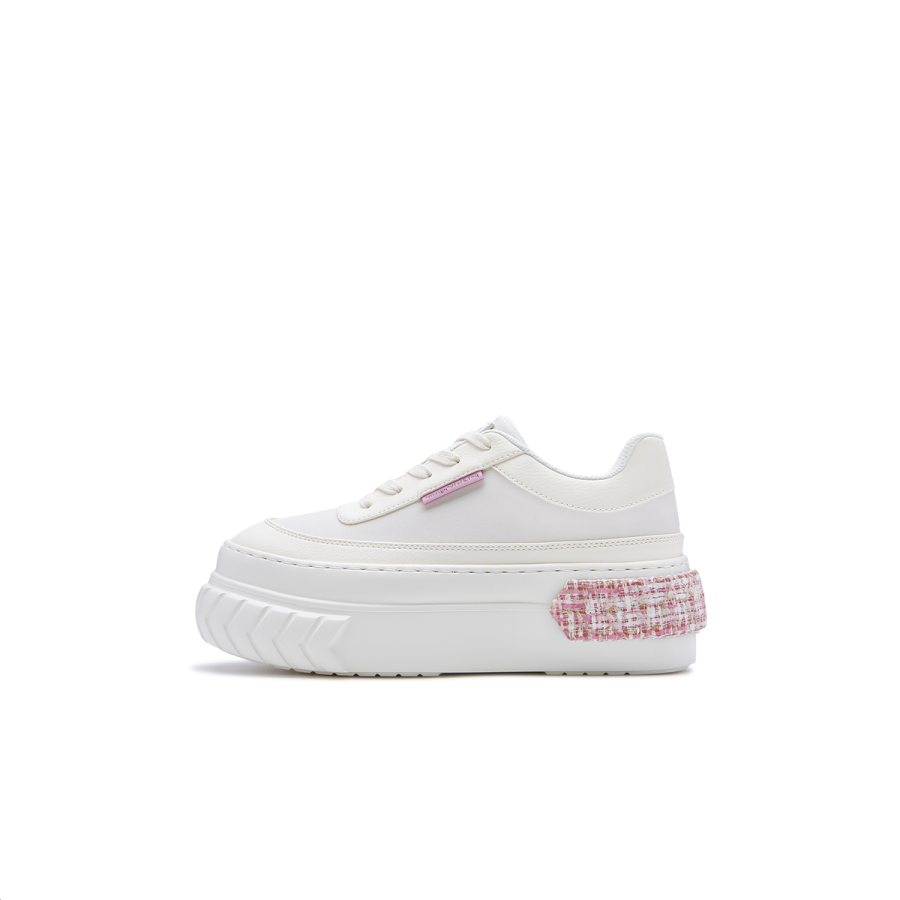 Both Tyres Platform Low top Casual Shoes Women's Cherry Blossom Pink/Cream Gray