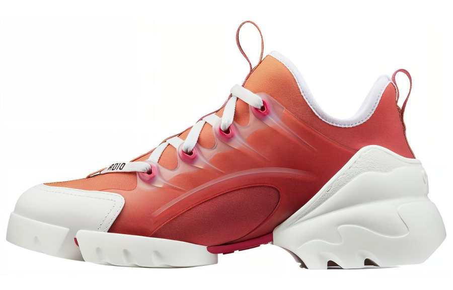 DIOR D Connect Low top Athletic Shoes Women's Orange Red Gradient