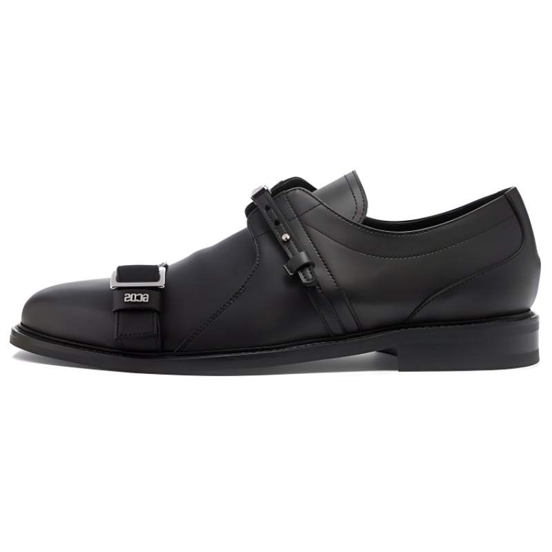 GCDS Logo-lettering Leather Derby Shoes