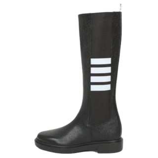 THOM BROWNE· RWB Tab Knee High Chelsea Boots Women's Black