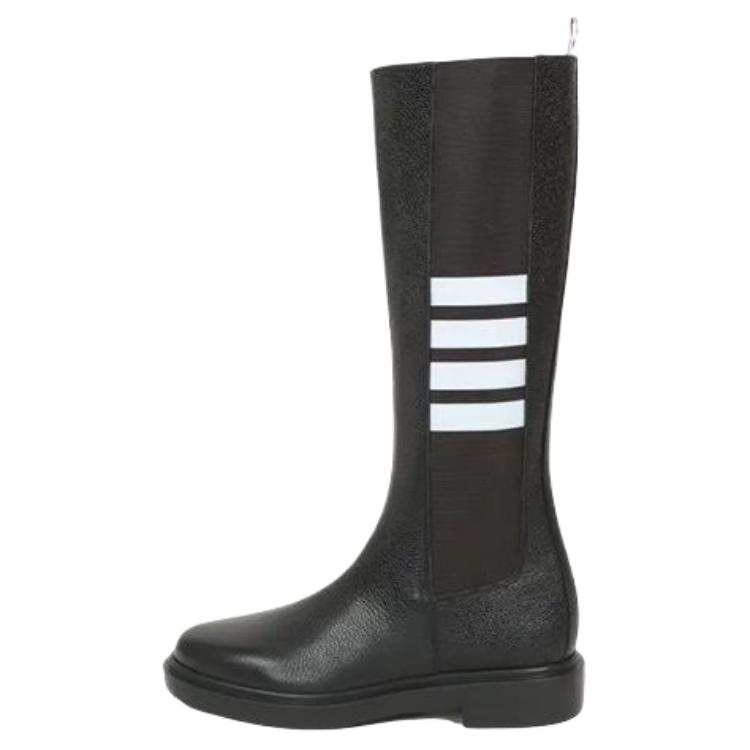 THOM BROWNE THOM BROWNE· RWB Tab Knee High Chelsea Boots Women's Black