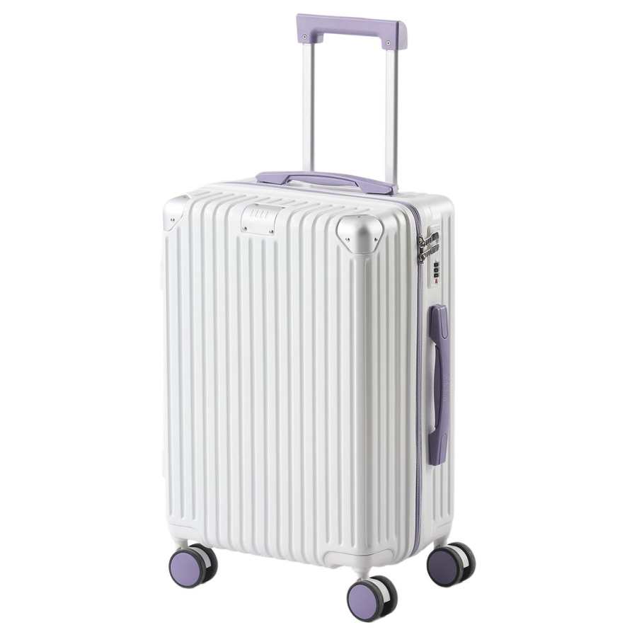 ELLE ABS+PC Trolley Bag 20 Inch, 24 Inch, 26 Inch, 22 Inch Unisex Silver Brown/White Green/White Purple