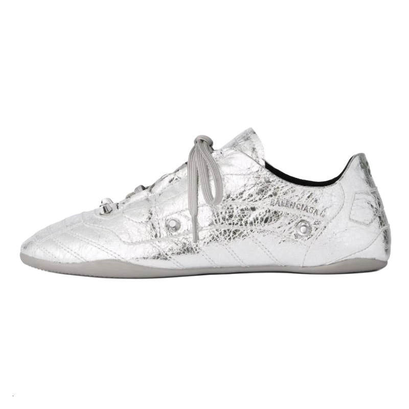 Balenciaga City Sheepskin Low top Casual Shoes Women's Silver