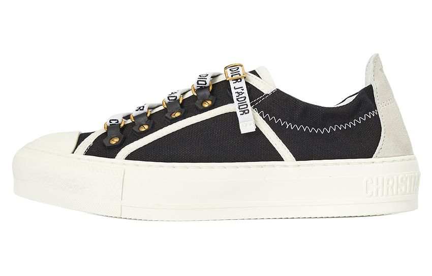 DIOR Walk'n'Dior Platform Shoes Low top Low top Stylish Skateboarding Shoes Women's Black White