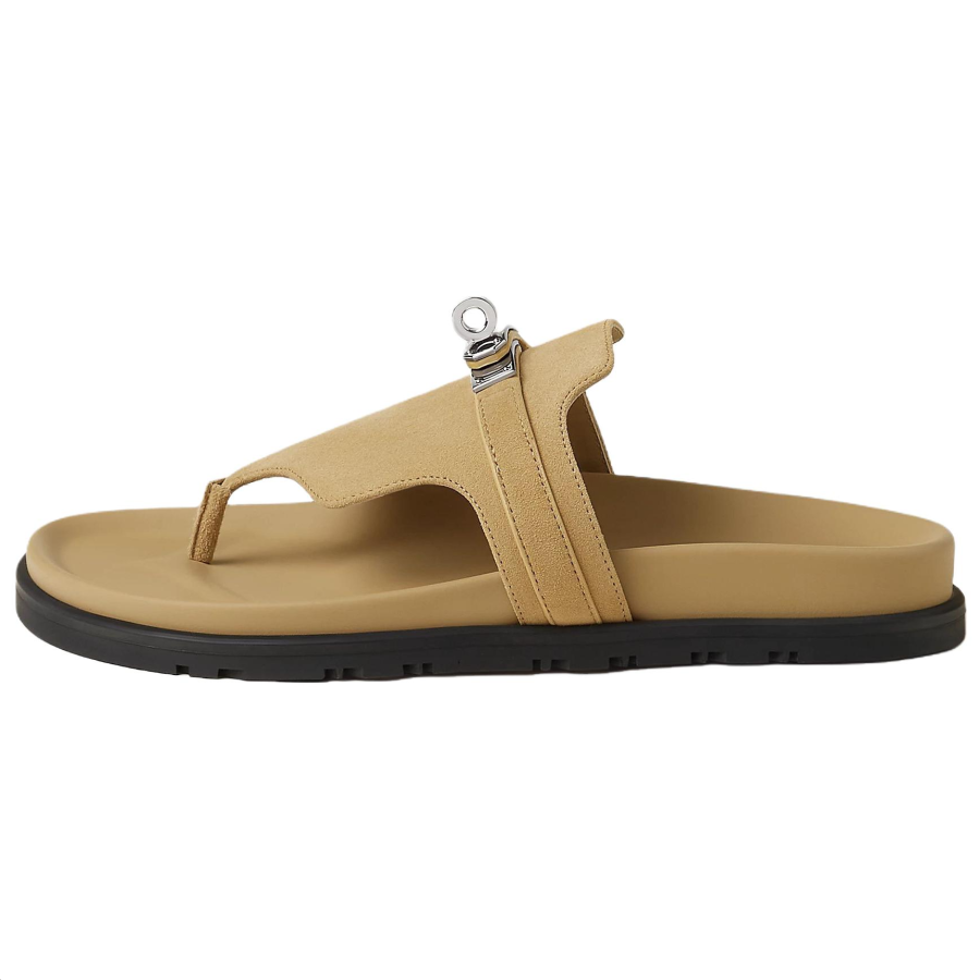 HERMES HERMES Empire Flip Flops 1cm Women's Ecru