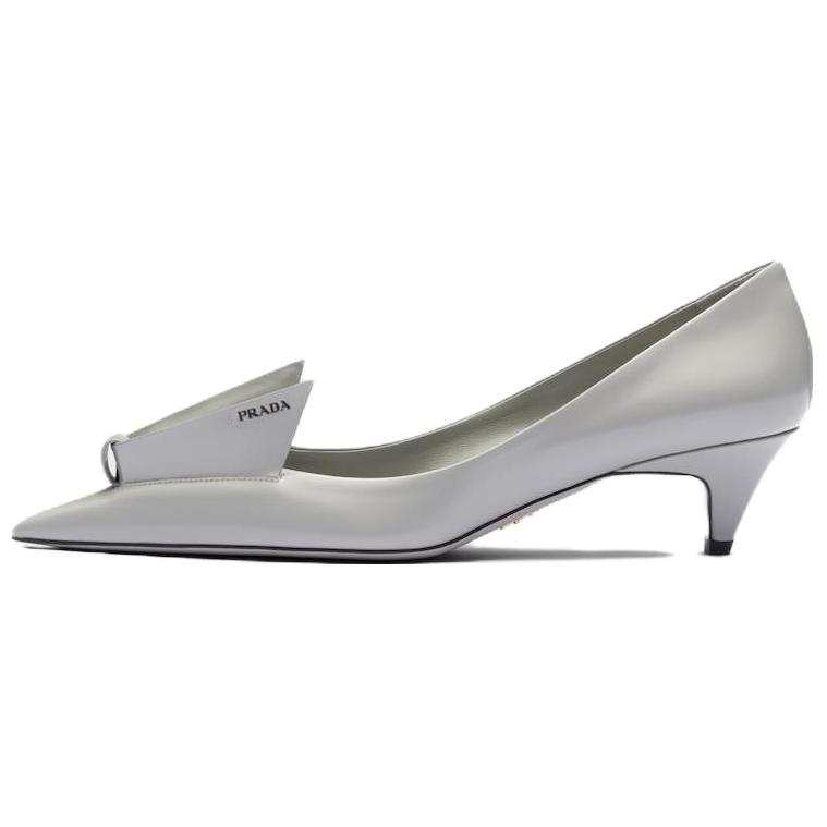 PRADA PRADA 25mm Floral-appliqué Leather Pumps