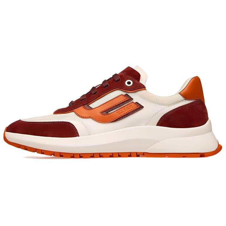 BALLY Demmy Low top Casual Shoes Men's White Red Orange