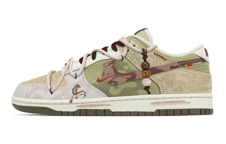Nike Nike Dunk Horse Carrying Great Aspirations Low top Skateboard Shoes Men's Beige Umber