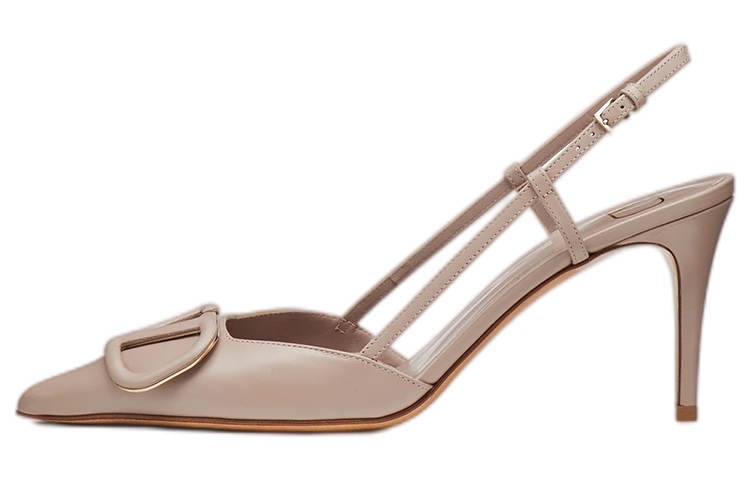 Valentino Valentino VLogo Signature GARAVANI Slim Heel High Heels Women's Nude Pink