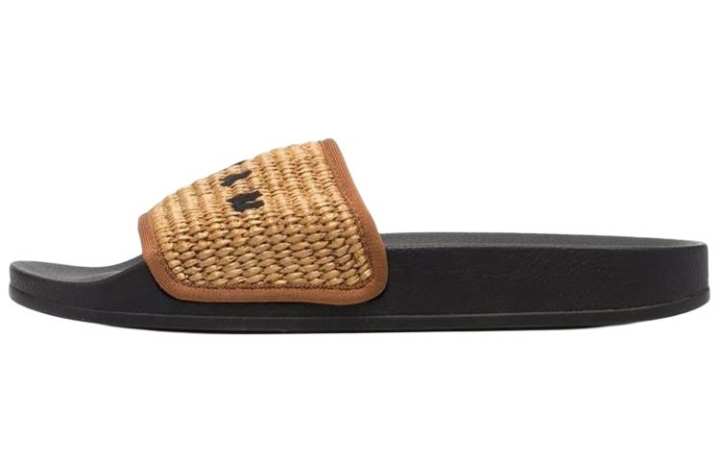 MARNI MARNI Raffia Slide Slippers Women's Brown