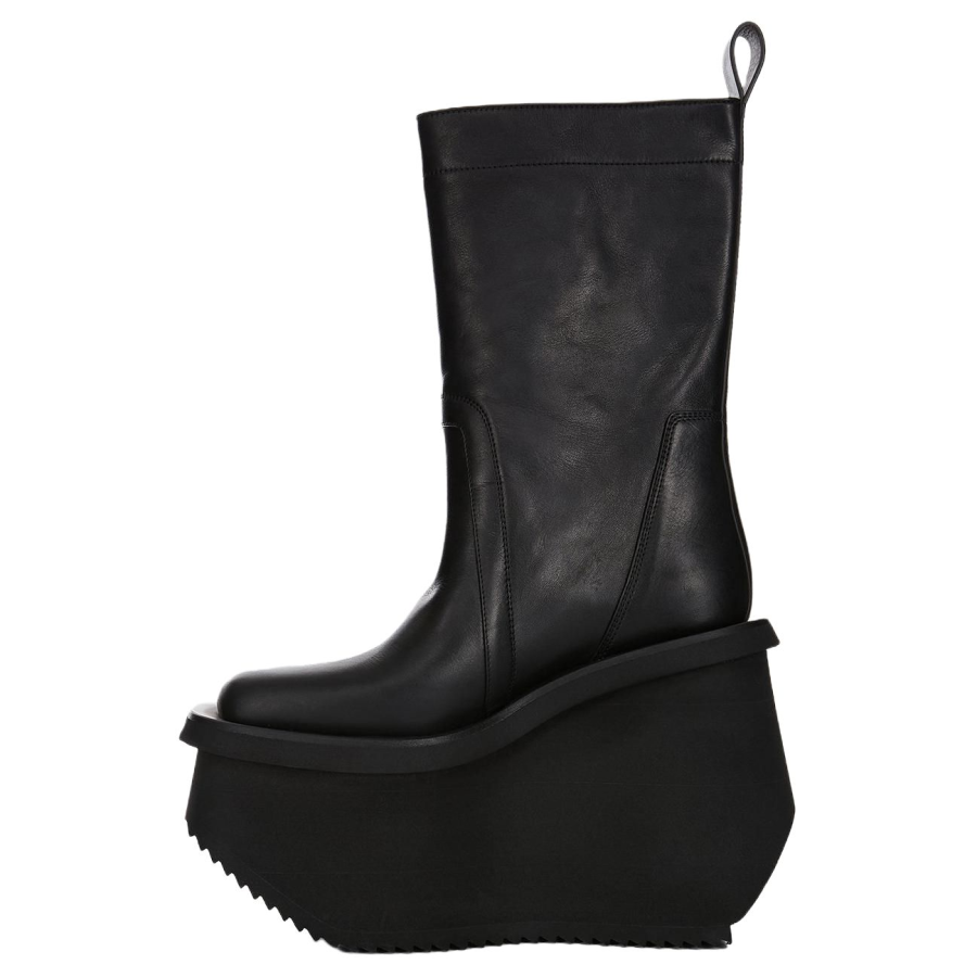 RICK OWENS RICK OWENS/RO Concordians Runway Factory Calfskin Ankle Boots 14cm Men's Black