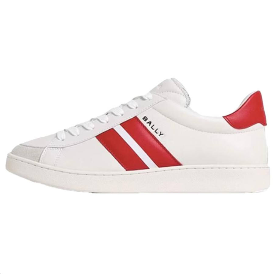 BALLY BALLY Low top Skateboard Shoes Men's Beige Red