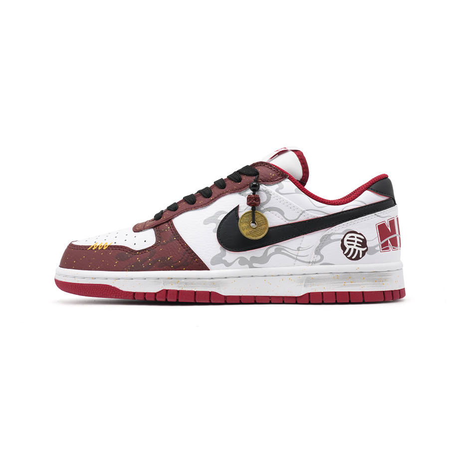 Nike Nike Big Red Hare Abrasion Resistant Breathable Low top Skateboard Shoes Men's Black Red