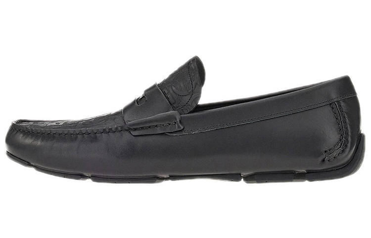 FERRAGAMO Cow Leather Casual Shoes Men's Black