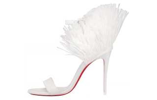 Christian Louboutin Loubigirl Raffia Strappy Sandals Women's