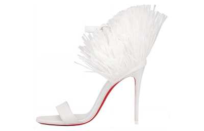 Christian Louboutin Loubigirl Raffia Strappy Sandals Women's